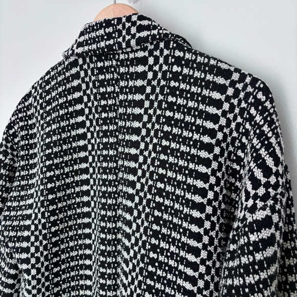 NEW ESSENTIEL ANTWERP Houndstooth Print Tweed Coat Black/white Size 34 (S) - Picture 10 of 12